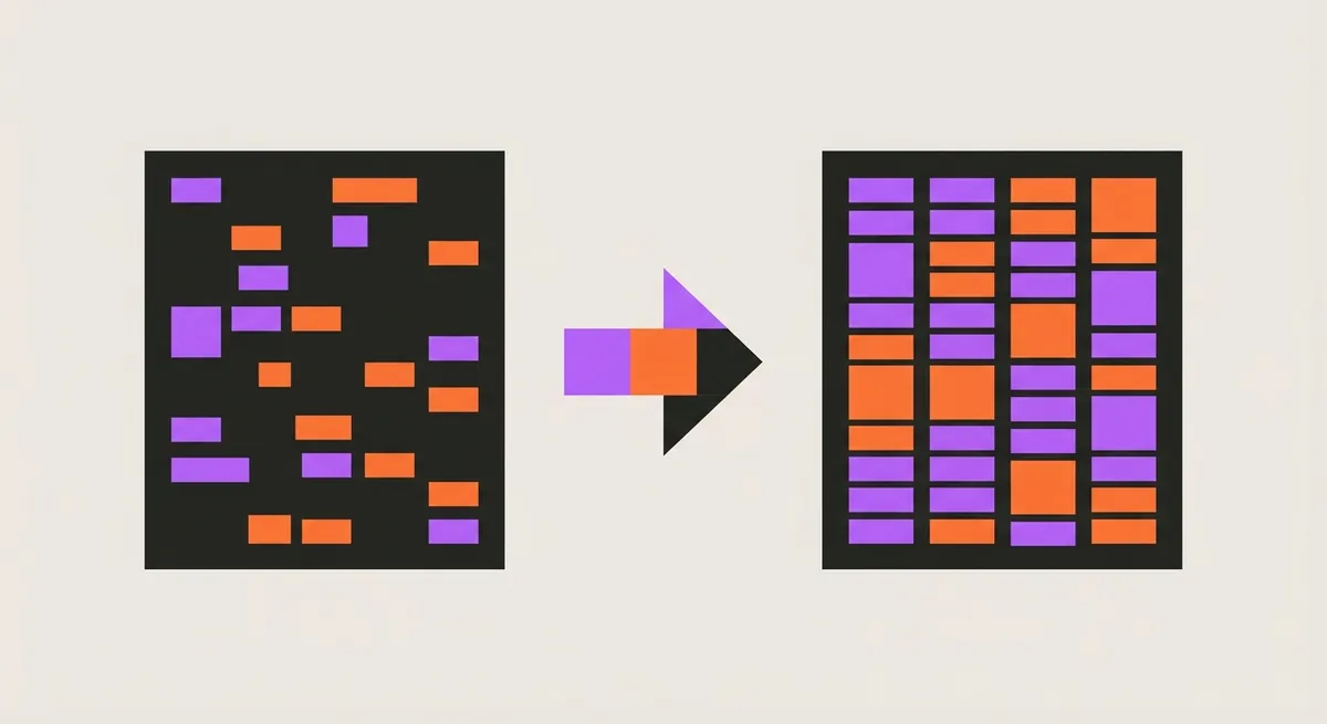 Visualizzazione dell'ottimizzazione della memoria con PagedAttention.
